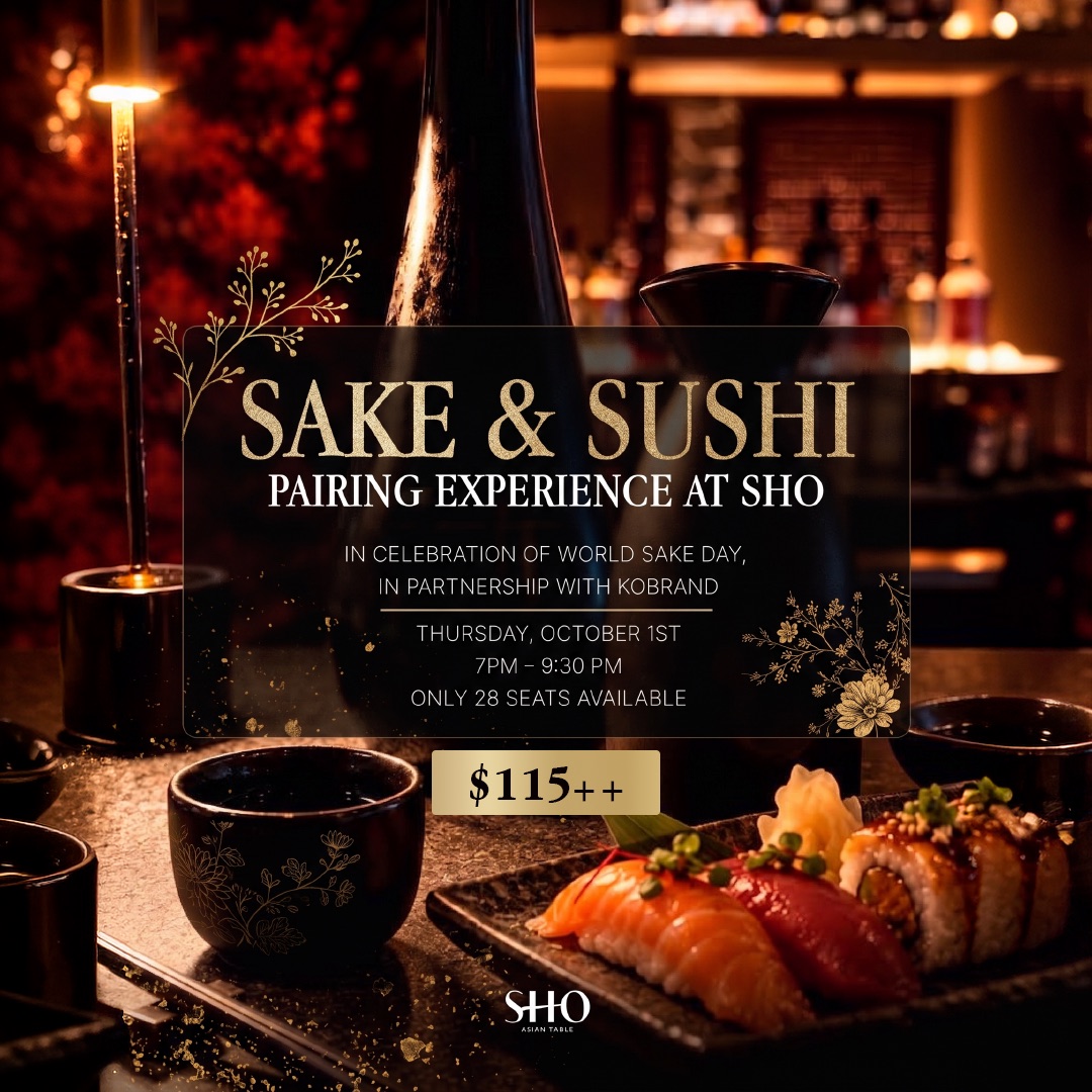 Sake & Sushi Pairing Experience at SHO, October 1