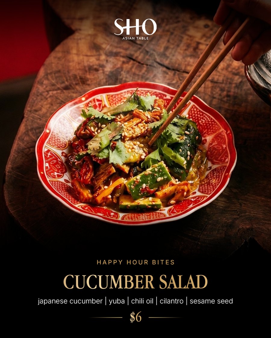 Cucumber Salad, a happy hour bite at SHO